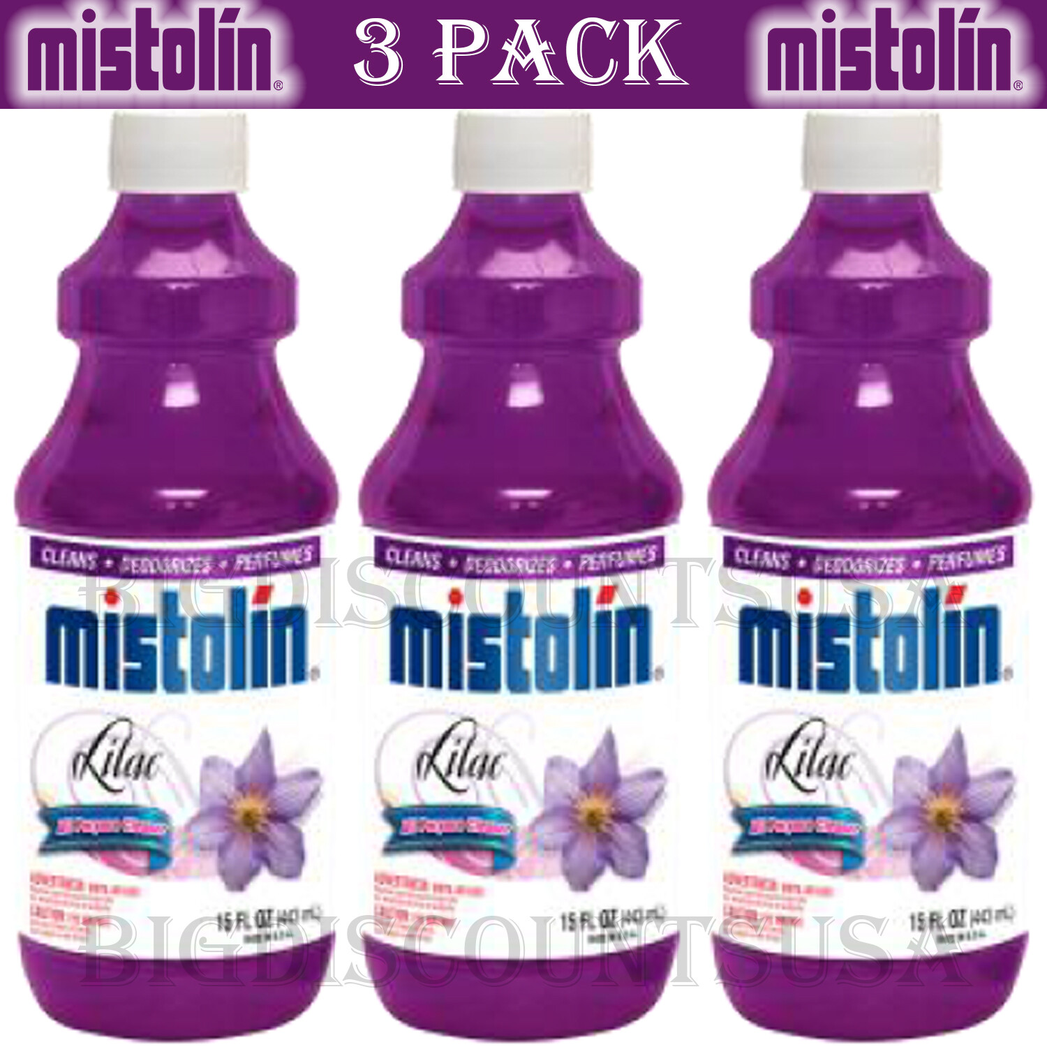 Mistolin All Purpose Cleaning Solution Lilac 15 fl oz (3 PACK)