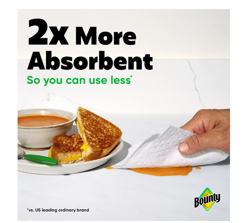 Bounty Select-A-Size Paper Towels, White, 12 Double Rolls = 24 Regular Rolls