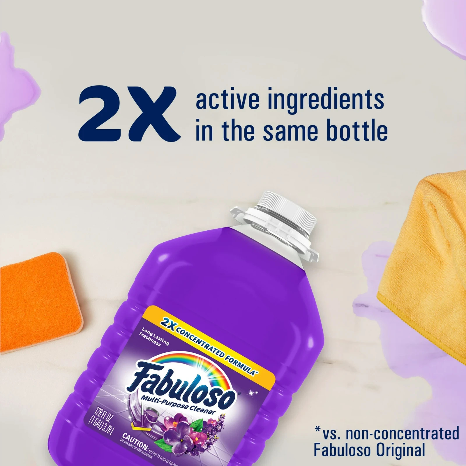 Fabuloso Lavender 2X Concentrated Multi-Purpose Cleaner, 128Oz FAST DELIVERY