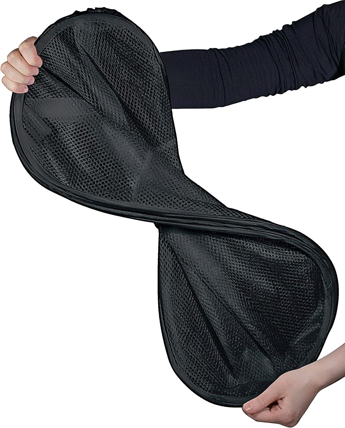 2 Packs Collapsible Pop up Laundry Bag Foldable Hamper Large Mesh Clothes Basket
