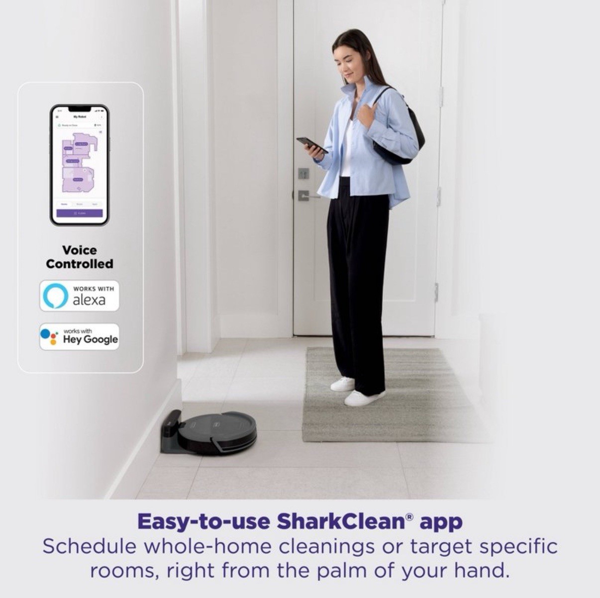 Shark Navigator Robot Vacuum with SmartPath Navigation and Self-Cleaning RV2110