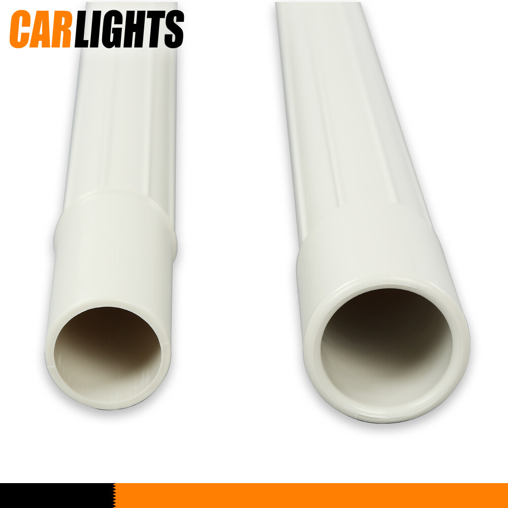 2 PCs White Plastic Vacuum Wand Attachment Wand Pipe Hose Tool Extension 1.25 ID