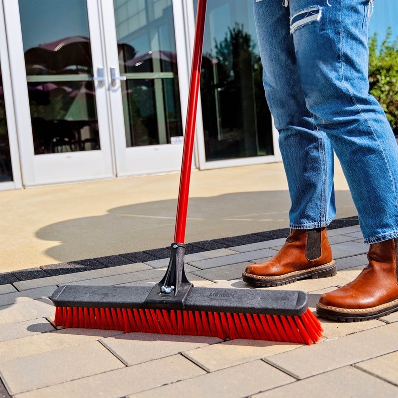 Heavy Duty 24 Inch Multi-Surface Push Broom Commercial & Residential Use