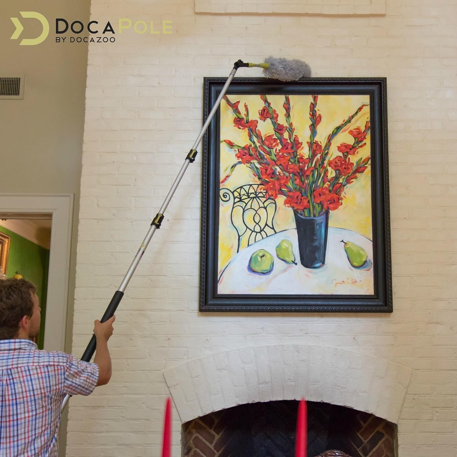 12 ft Reach 5 to 12 ft DocaPole Extension Telescopic Pole High Reach Duster Kit