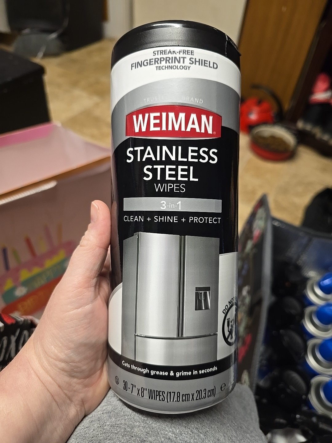 Weiman Atainless Steel Wipes 3-in-1 Clean Shine Protect 30-7×8″ Wipes New