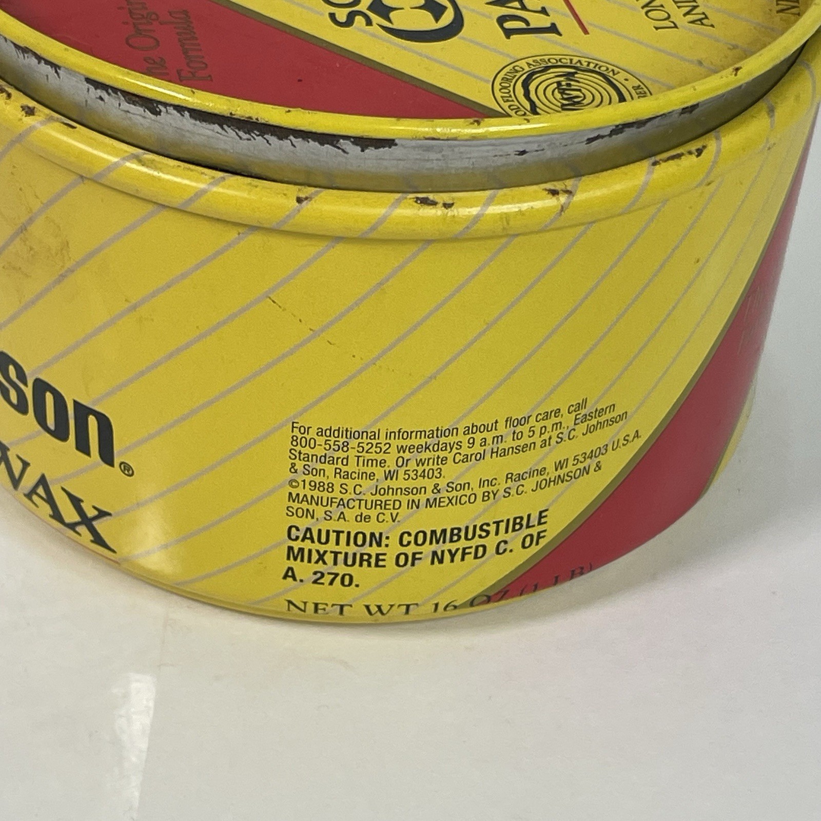 SC Johnson Paste Wax The Original Formula 16 oz (over 1lb) Discontinued