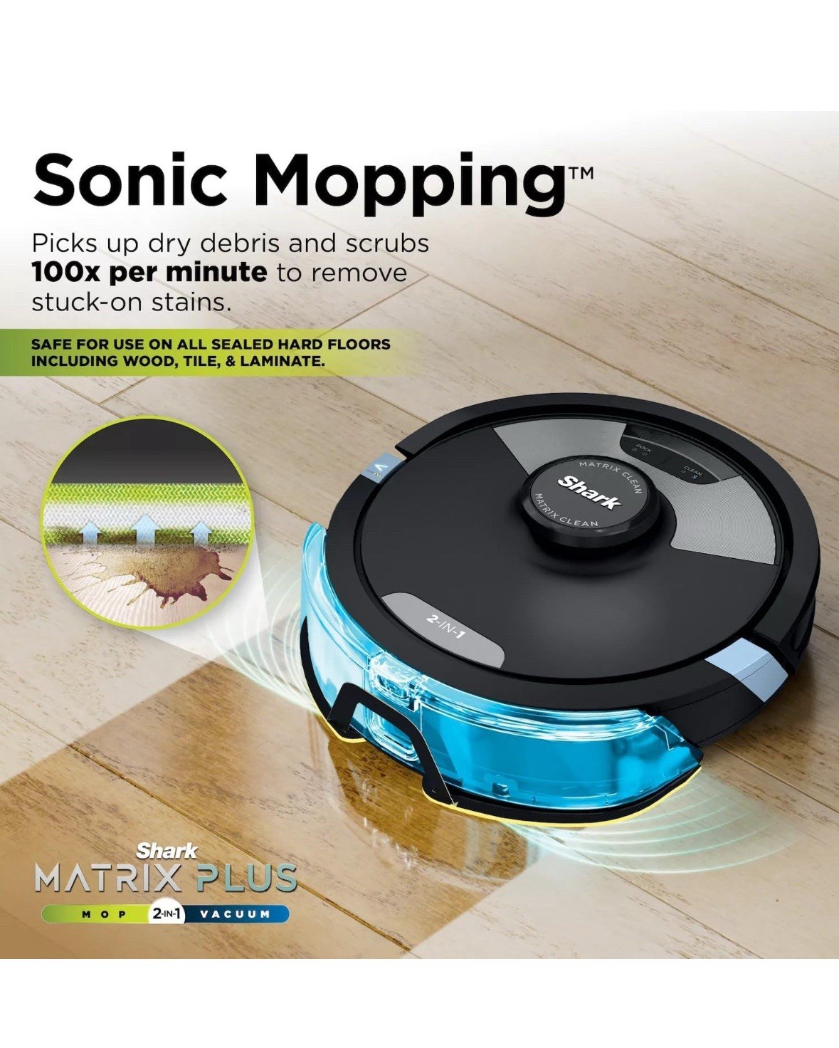 Shark RV2610WD AI Ultra 2in1 Robot Vacuum & Mop with Sonic Mopping Damaged Box
