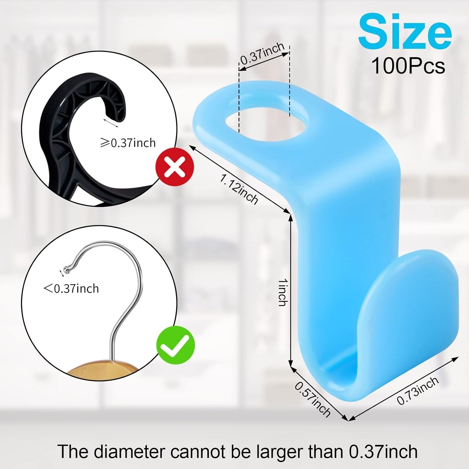 Versatile 100 PCS Hook Shaped Hanger Connectors – Space Efficiency Guaranteed