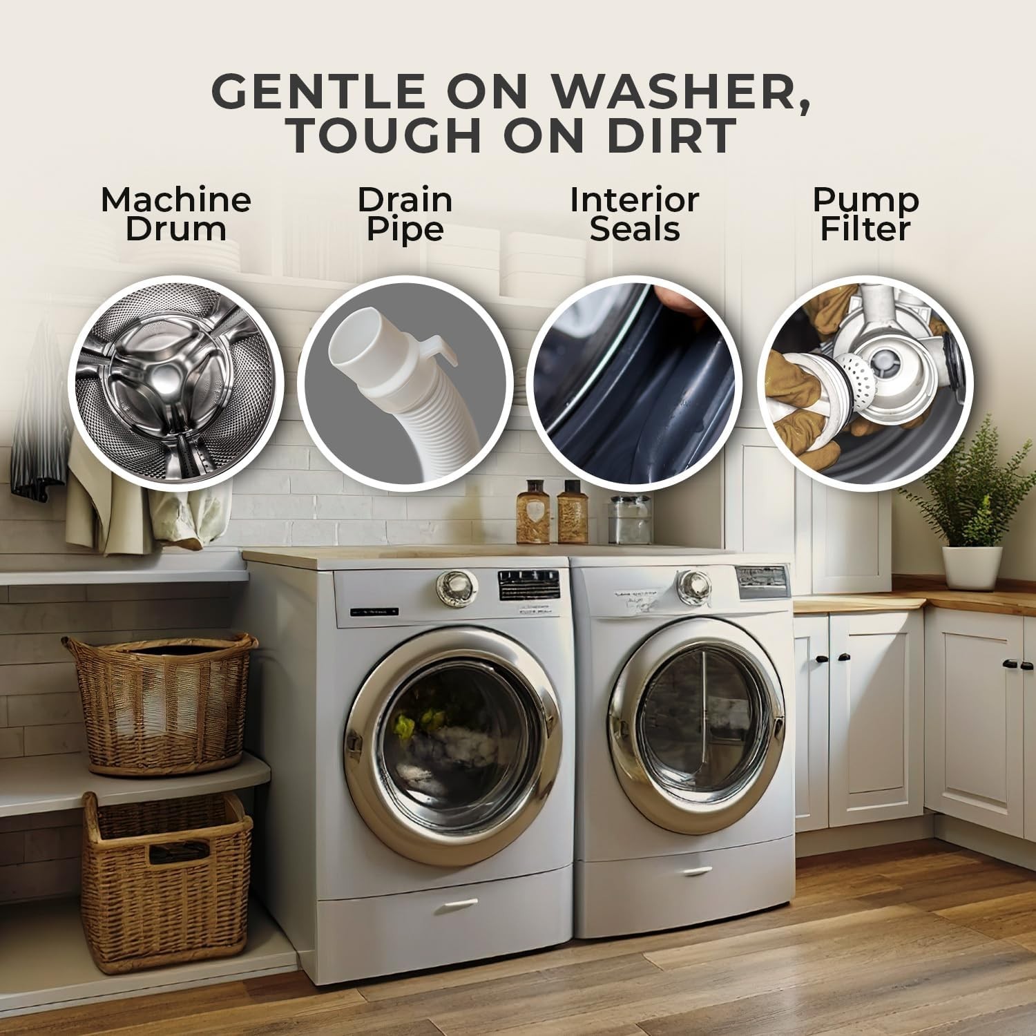 Easy-to-Use Washing Machine Cleaning Tablets – 6 Pack for Freshness