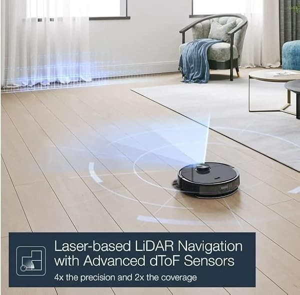 ECOVACS Deebot Robotics – N8+ Vacuum & Mop Robot With Advanced Laser Mapping