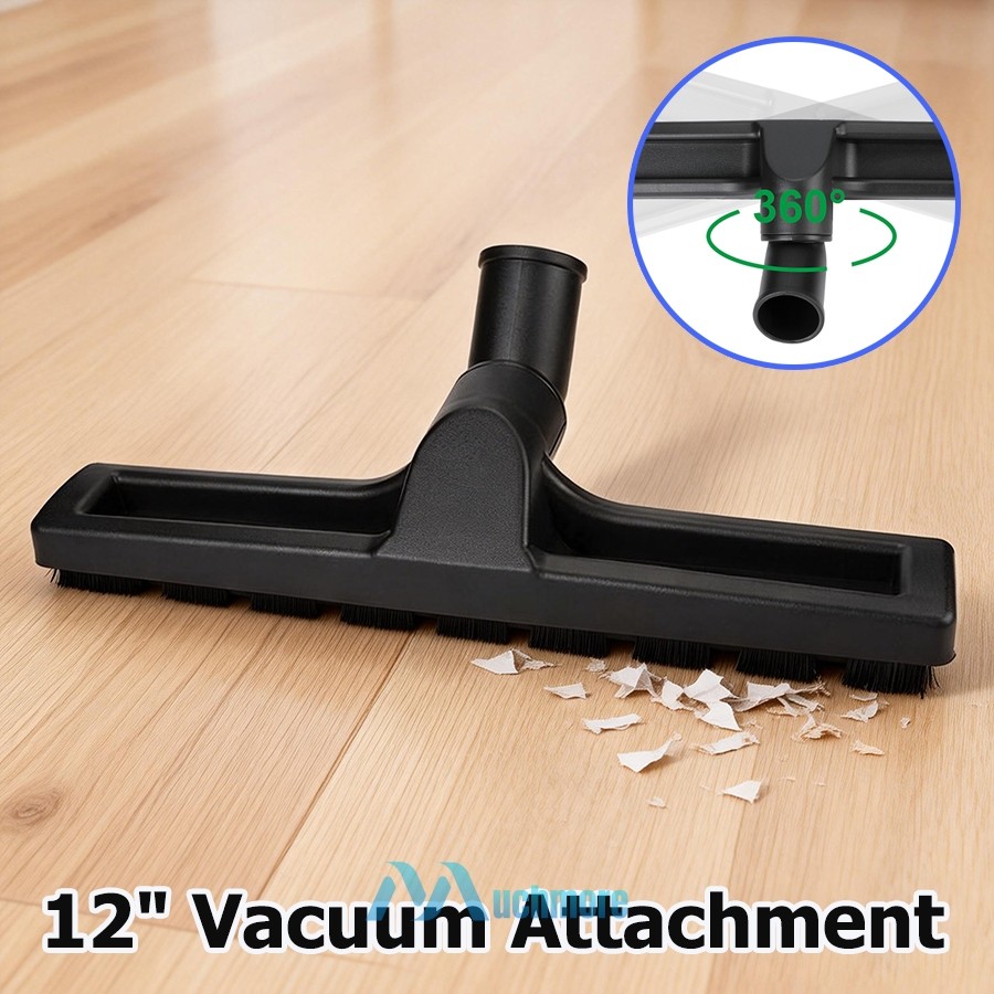 Universal 12″ Vacuum Cleaner Attachment 360 Floor Brush Tool 1.25″ 1-1/4″ 32mm