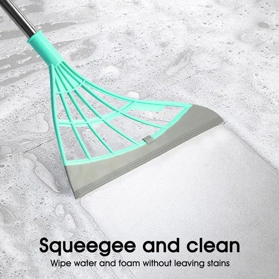 1pc Silicone Scraper Broom Magic Wiper Floor Glass Cleaning Mop – NEW
