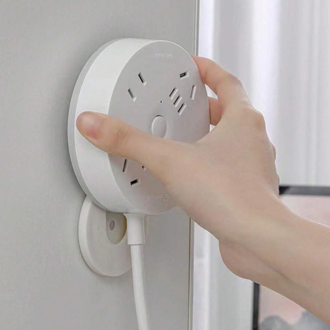 Power Strip Holder Self Adhesive Power Strip Wall Mounted Protector Punch Free
