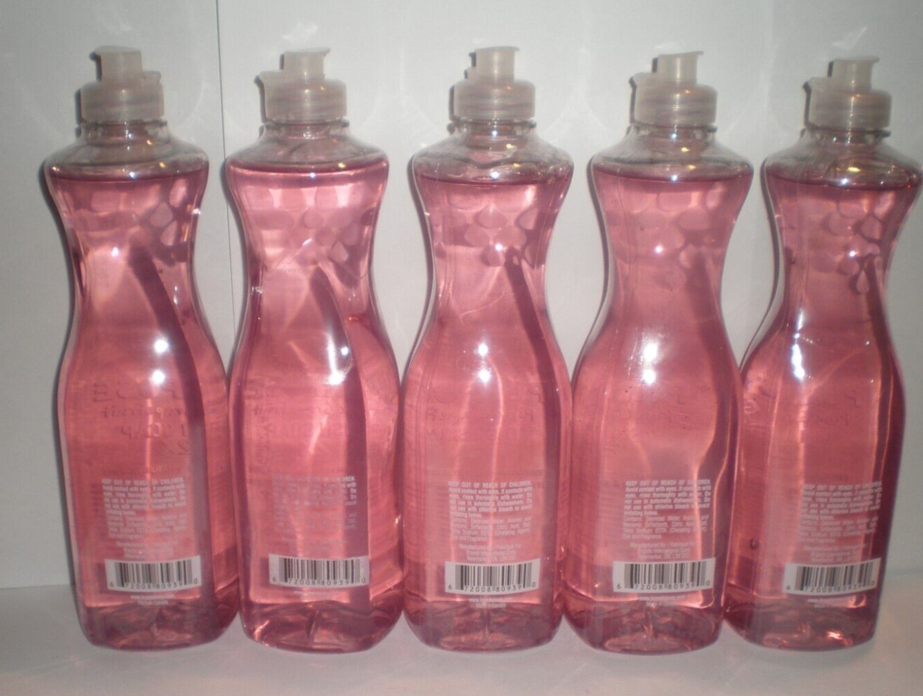 (5) PINK GRAPEFRUIT Scent Dish Liquid Soap 18 FL OZ Each by Purpose