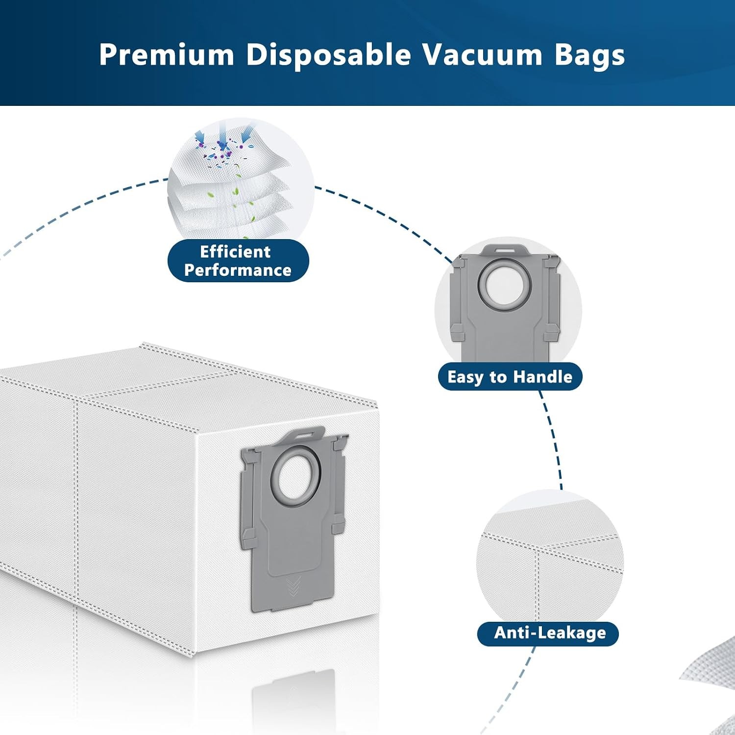 12 Pack Dust Bag for Roborock Qrevo QV 35A S5V Saros 10R 20 Qrevo Edge S5A