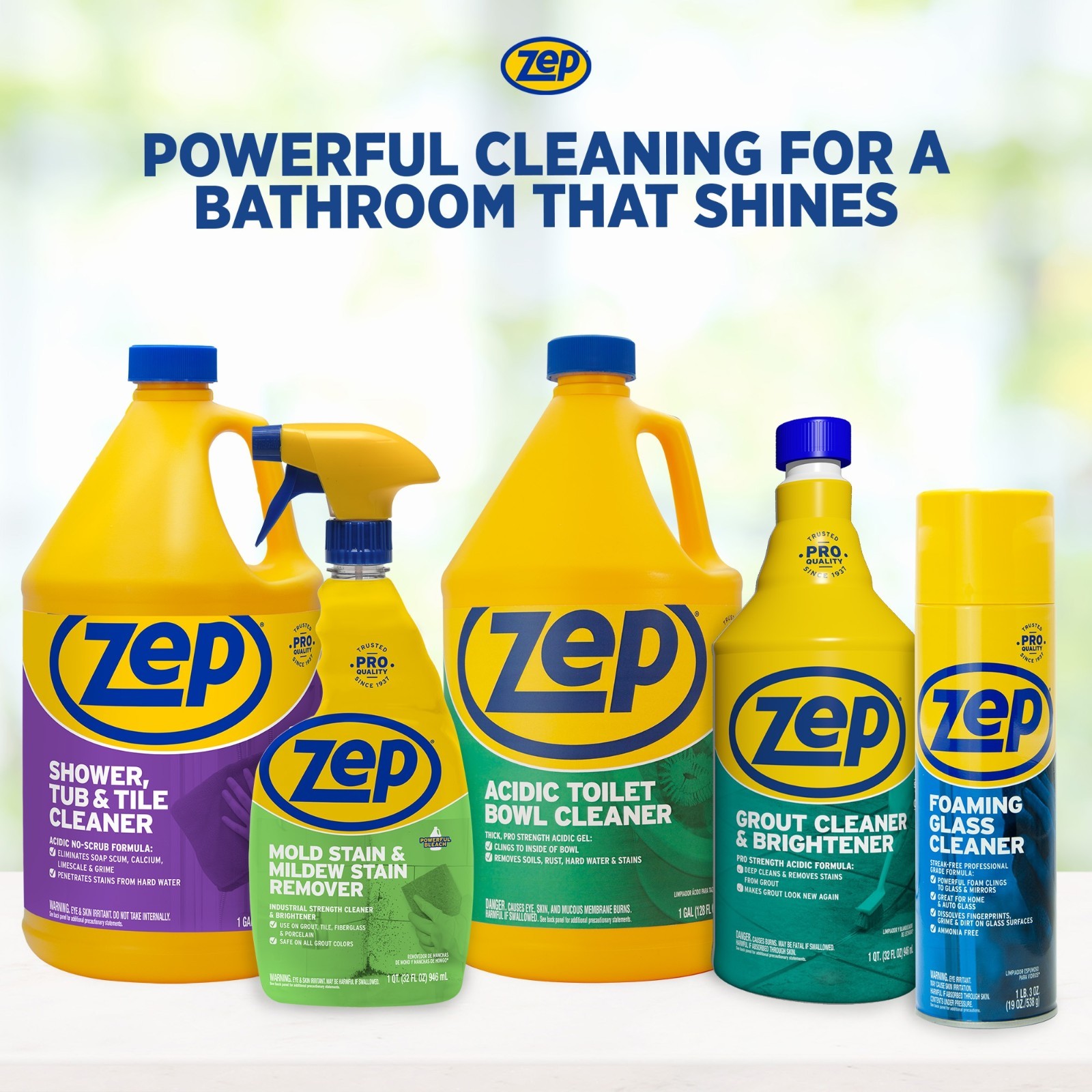(4 Pack) Zep Acidic Toilet Bowl Stain Eraser Wintergreen Scent 32 fl oz Cleaner