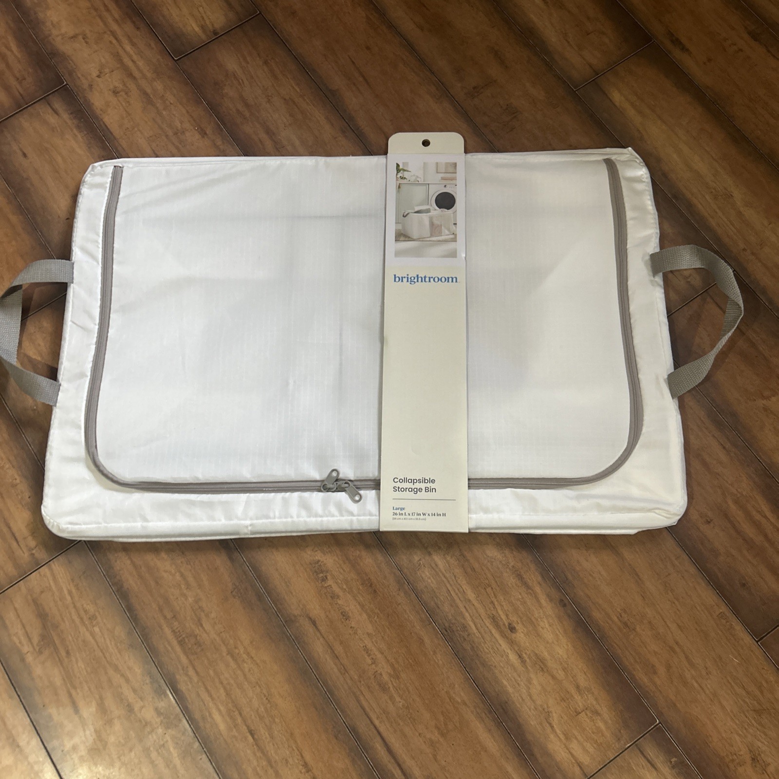 Brightroom Large Collapsible Storage Bin 24” L X 17”W X 14” H White Set Of 2