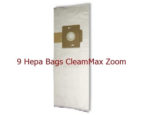 CleanMax Zoom 500 Hepa Bags 9 pack