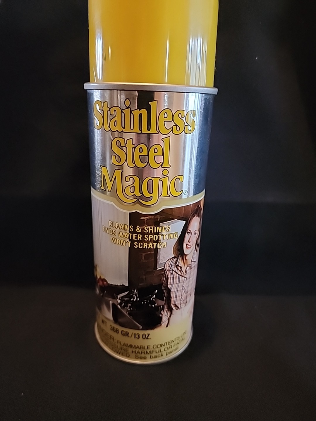 Vtg 1980s Orginal Stainless Steel Magic Cleaner 13oz NOS Full Appliance