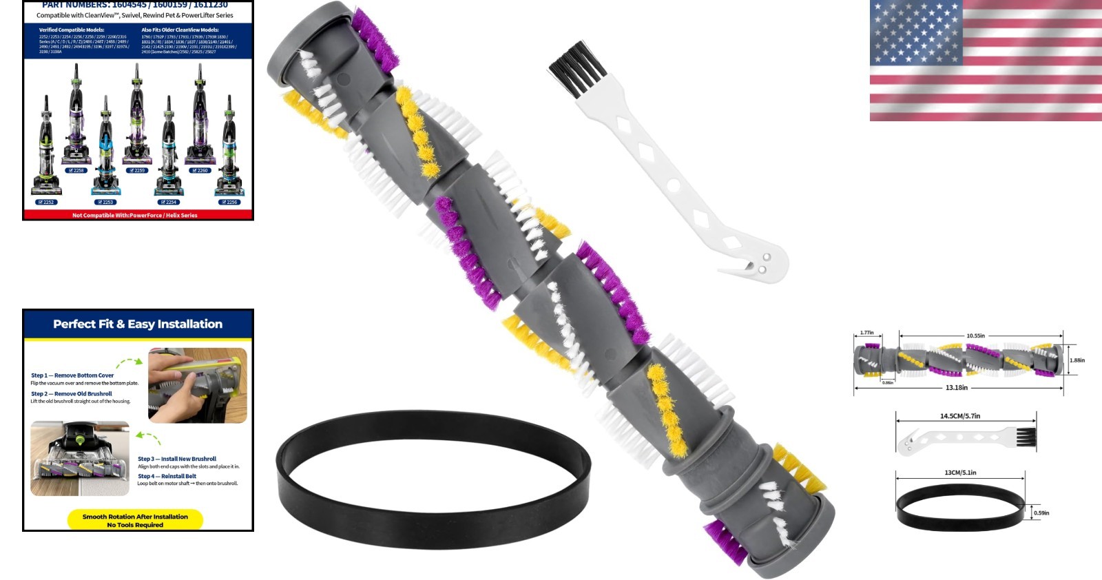 Vacuum Cleaner Brush Roll Belt for Bissell Cleanview Swivel Pet Parts 2252 2254