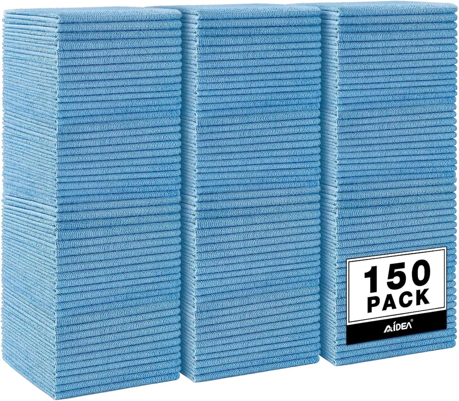 Eco-Friendly 150PK Microfiber Cloths – Soft Lint-Free Rags for All Purposes