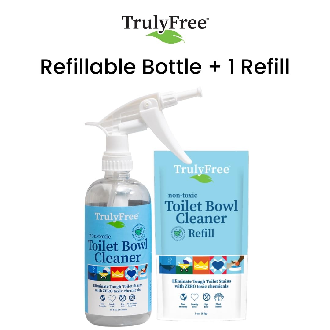 Truly Free Toilet Bowl Cleaner – Heavy-Duty Stain Remover – Septic Safe, Plan…