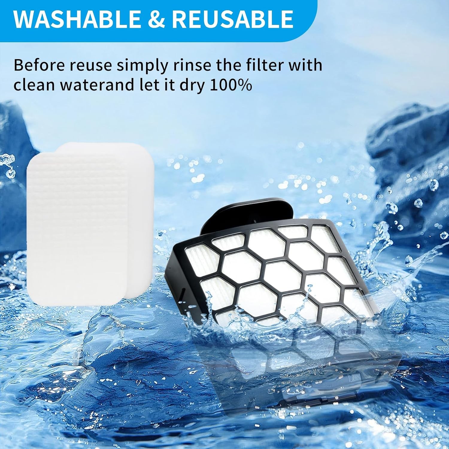 ZU102 Filter Replacement for Shark ZU102 Stratos Ultralight Corded Stick Vacuum