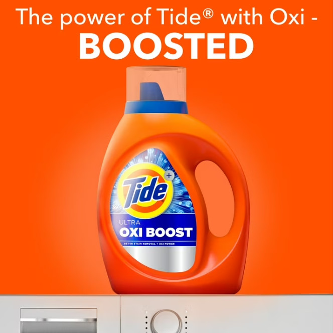 Tide with Ultra Oxi Boost, Advanced Stain Remover 148 fl oz 105 Loads