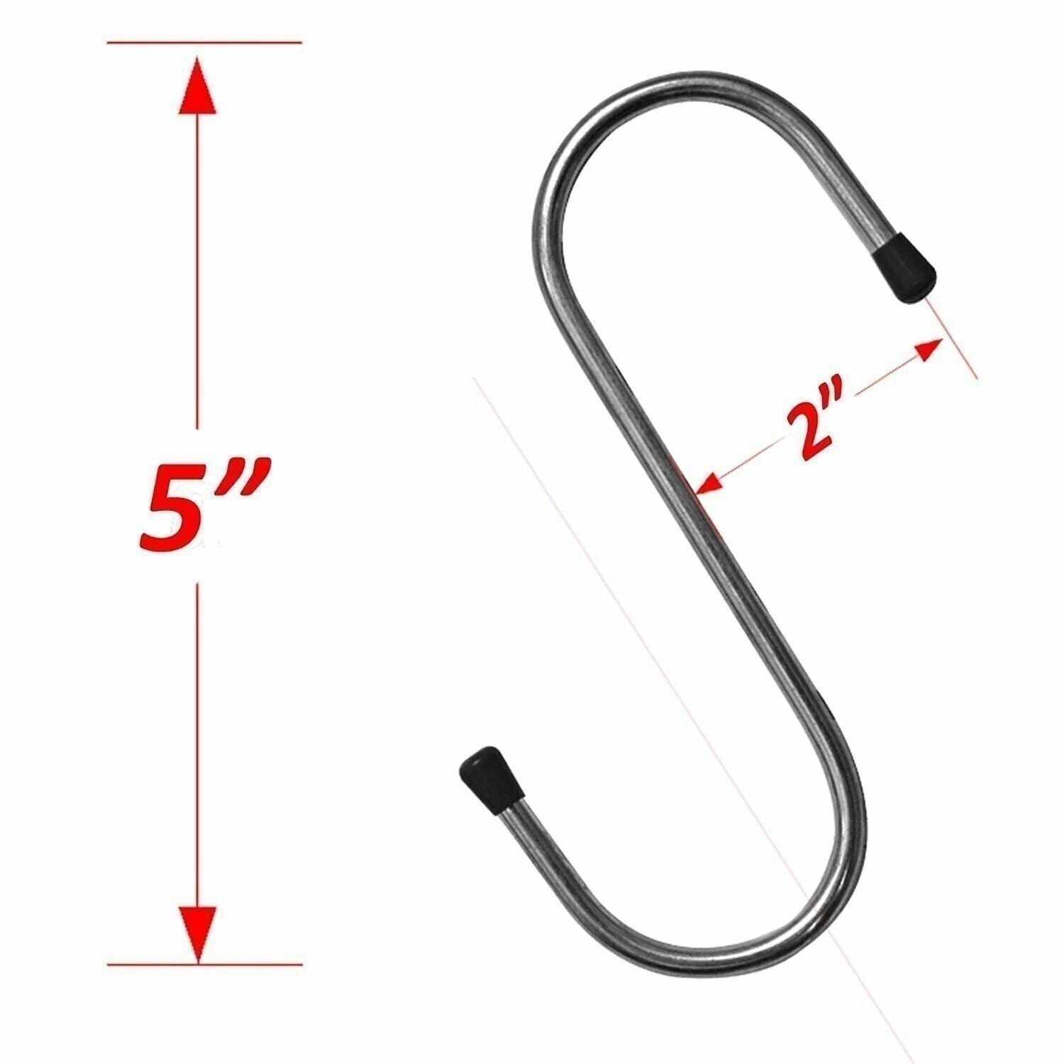 3″ 4″ 5″ inch Zine Plated Metal Steel S Hooks for Kitchen Hanging Hanger Bulk