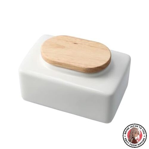 NEW Nitori Lapot Wet Tissue Case White 15cm Wide x 9cm Deep x 8cm High 8131365