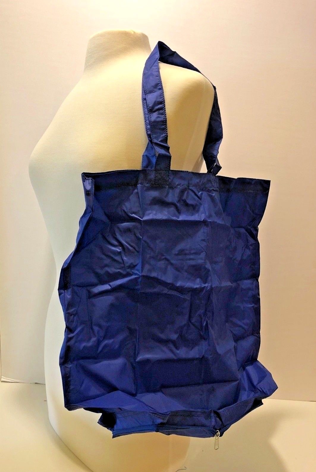 DKNY Folding Shopping Travel Tote Shoulder Bag Blue