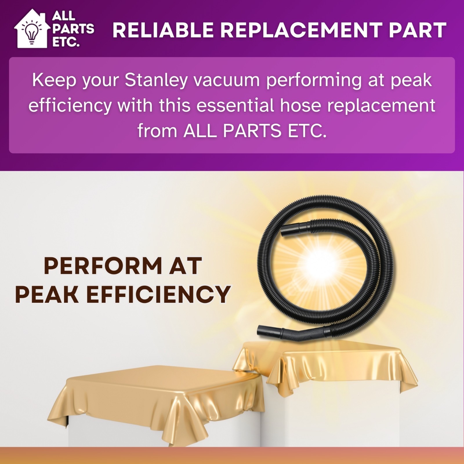 Stanley 20-1300 Wet & Dry Vacuum H 5-Foot Vacuum Extension Hose for SL18910P-3