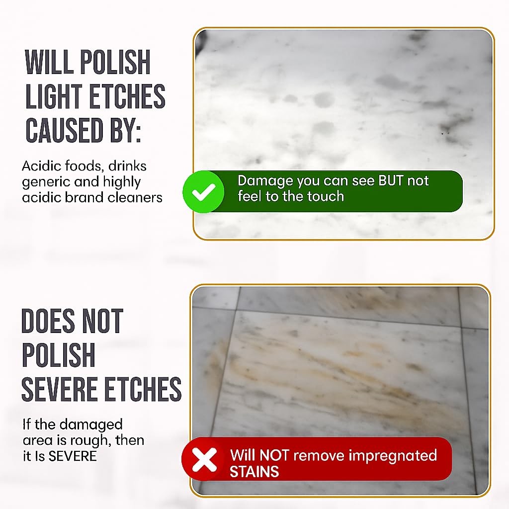 MB Stone MB-11® Touch-Up Etch Remover Marble Polishing Powder for use with Li…