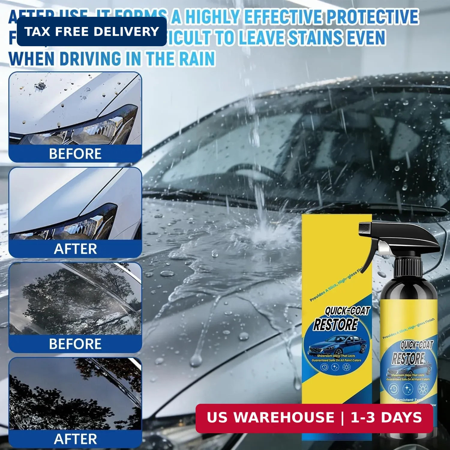 2Pcs Nano Quick Coat Restore Coating Spray,2026 New 0.5 Fl Oz (Pack of 2)