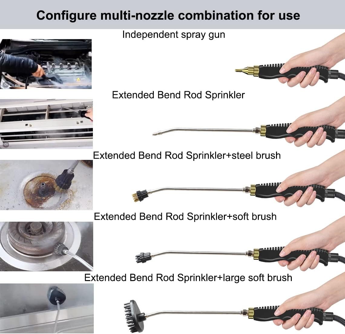 2500W Steamer for Cleaning High Pressure Portable Car Steamer for Home Kitchen