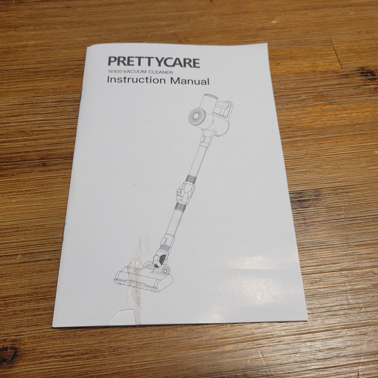 PrettyCare W400 Cordless Vacuum Cleaner Instruction User Manual ONLY