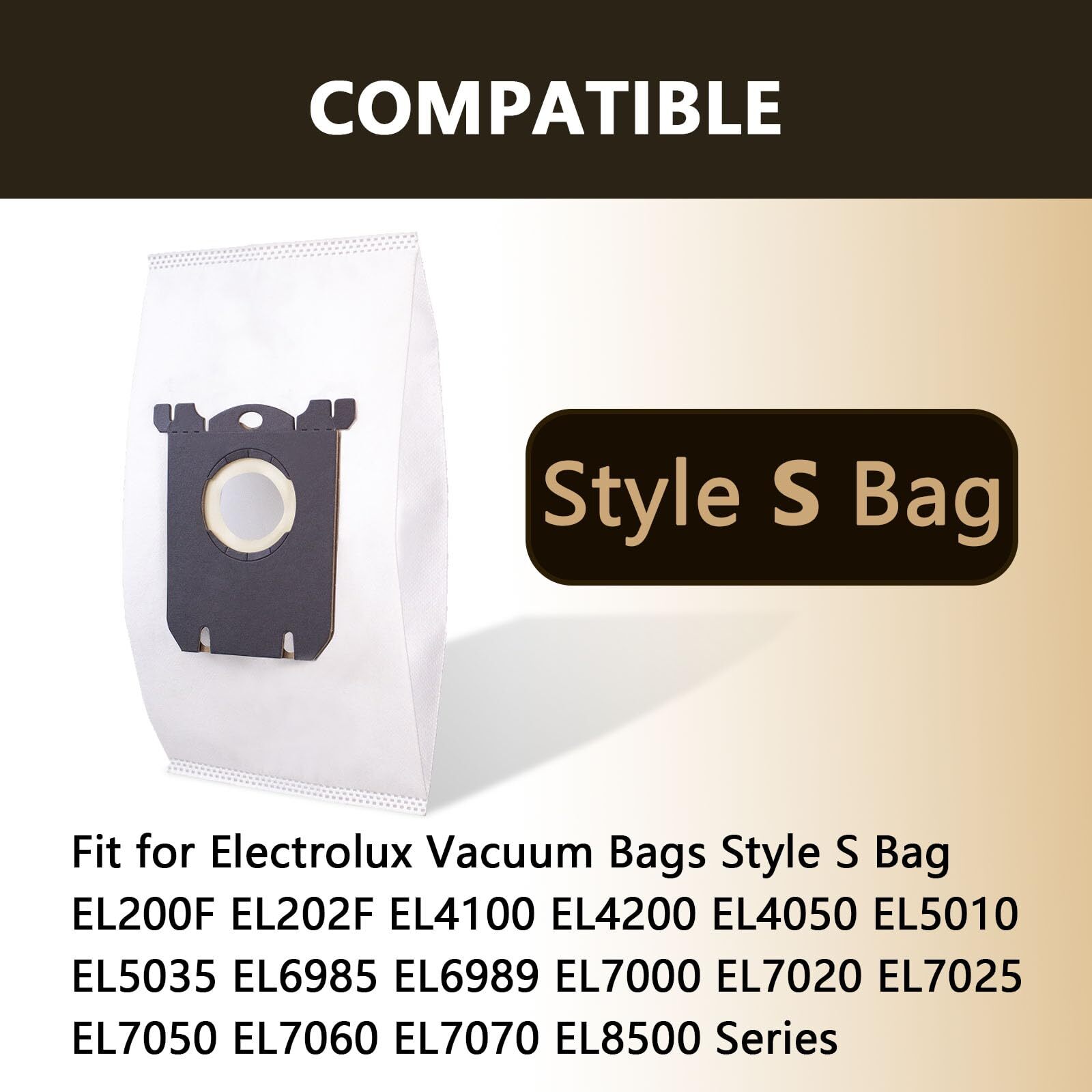 10 Pack Replacement S Bag Compatible For Electrolux Sbag Classic Vacuum El200f E