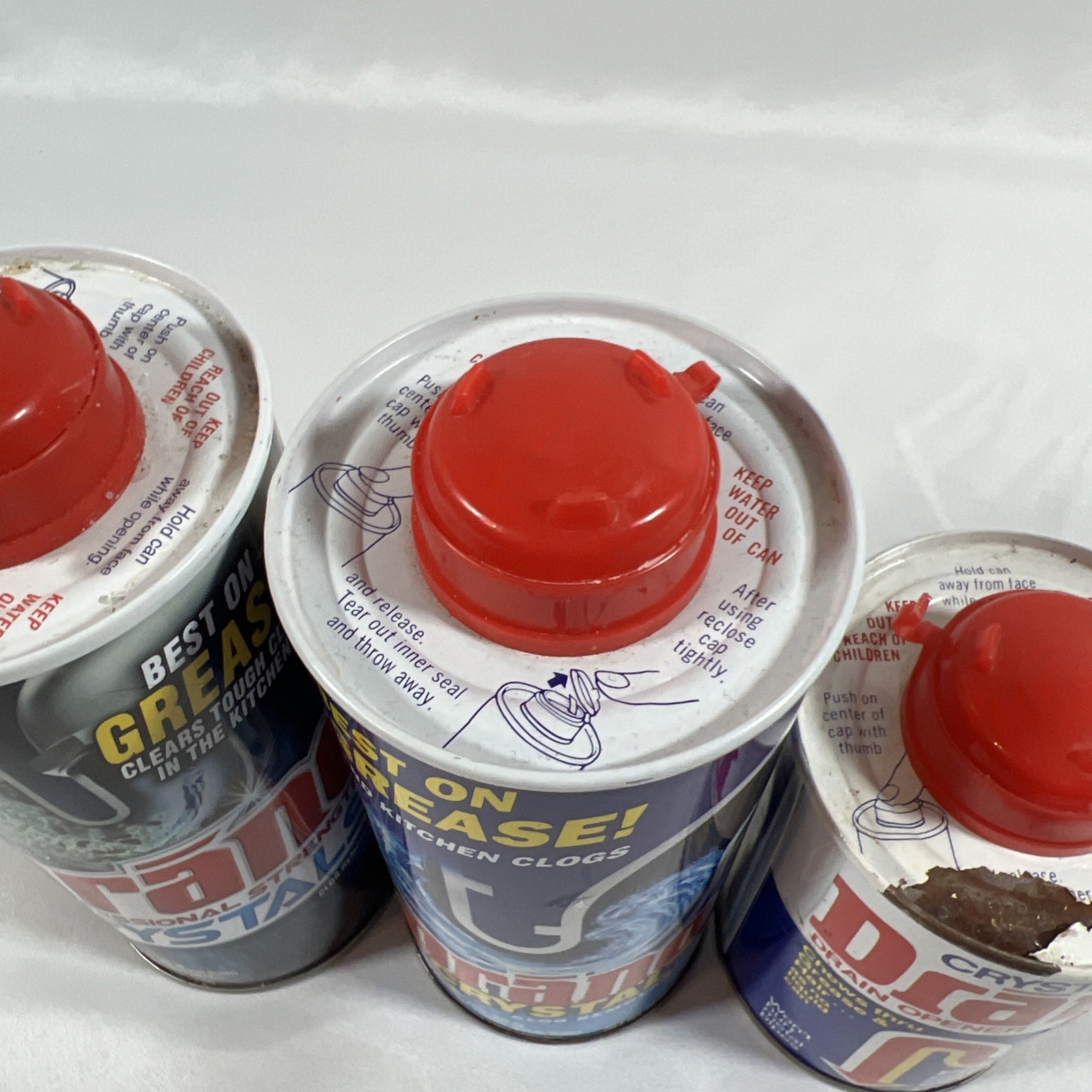 Drano Crystals Professional Strength Clog Remover Lot of 3 – 46oz (2lbs 14oz)