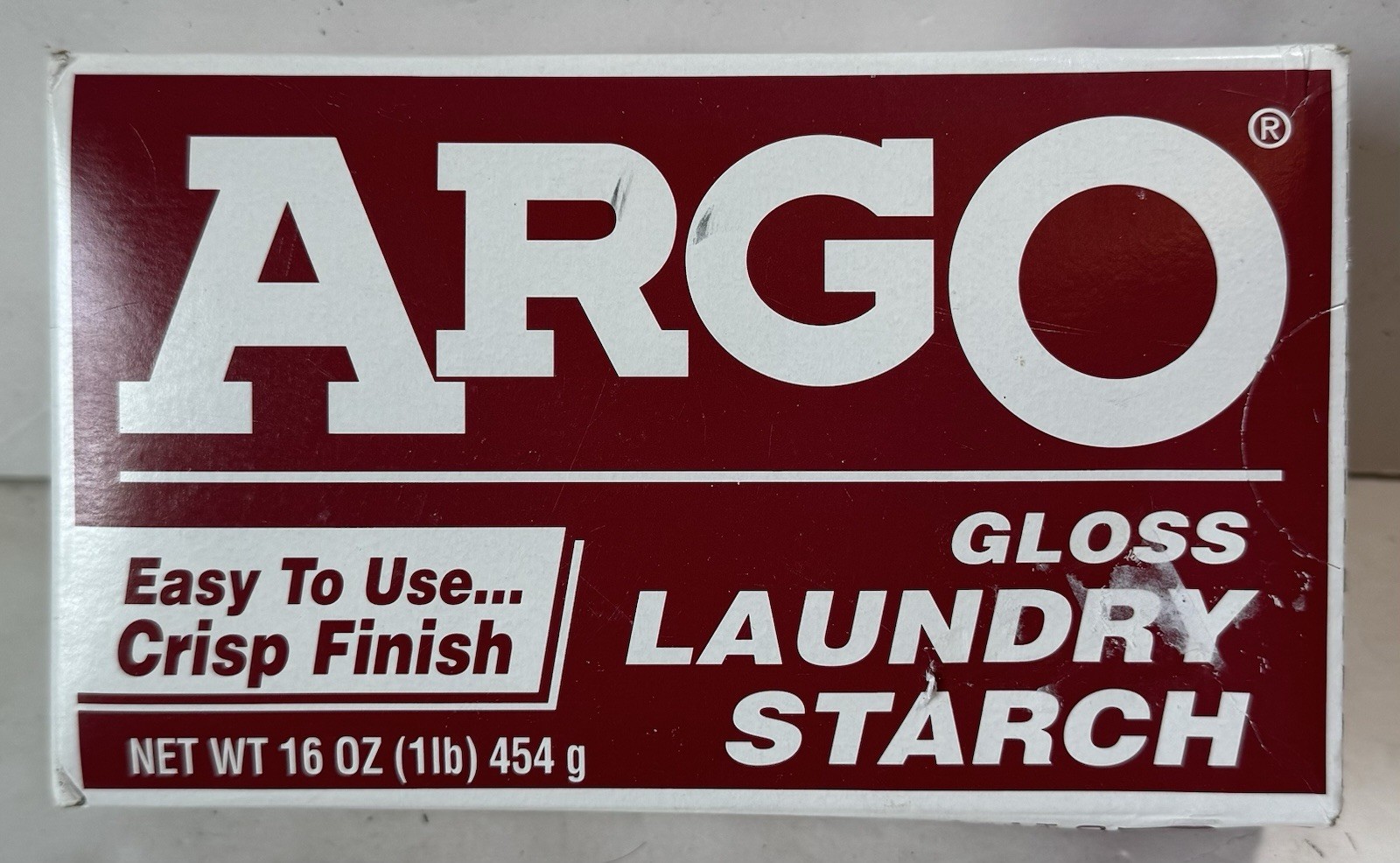 Argo Gloss Laundry Starch Easy to Use Crisp Finish 16oz Discontinued NOS Sealed