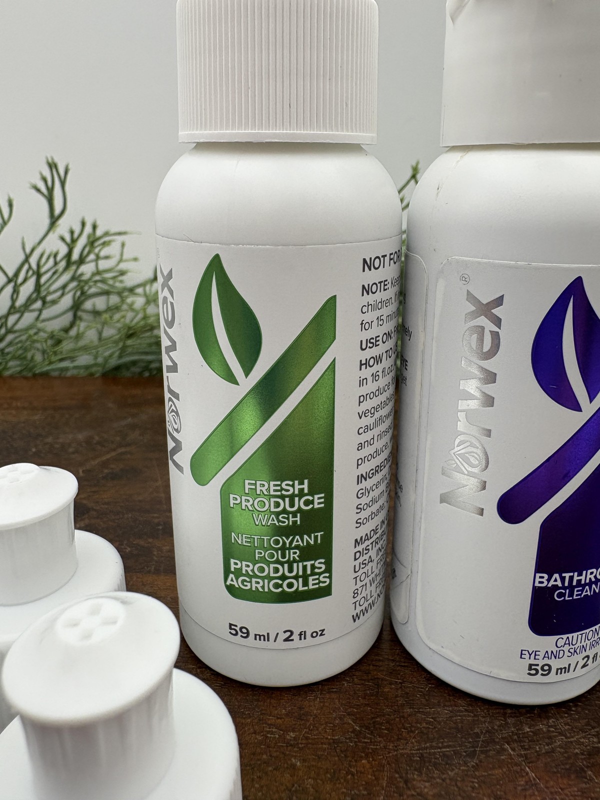 Norwex Home Cleaning Travel Set Produce Wash Bathroom Descaler Mattress 2oz