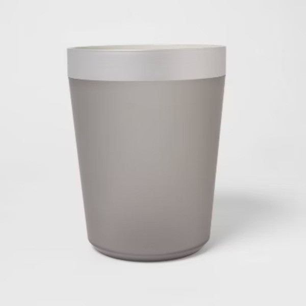 Wastebasket Gray – 11 Inches (H) x 8.5 Inches (W) x 8.5 Inches (D)