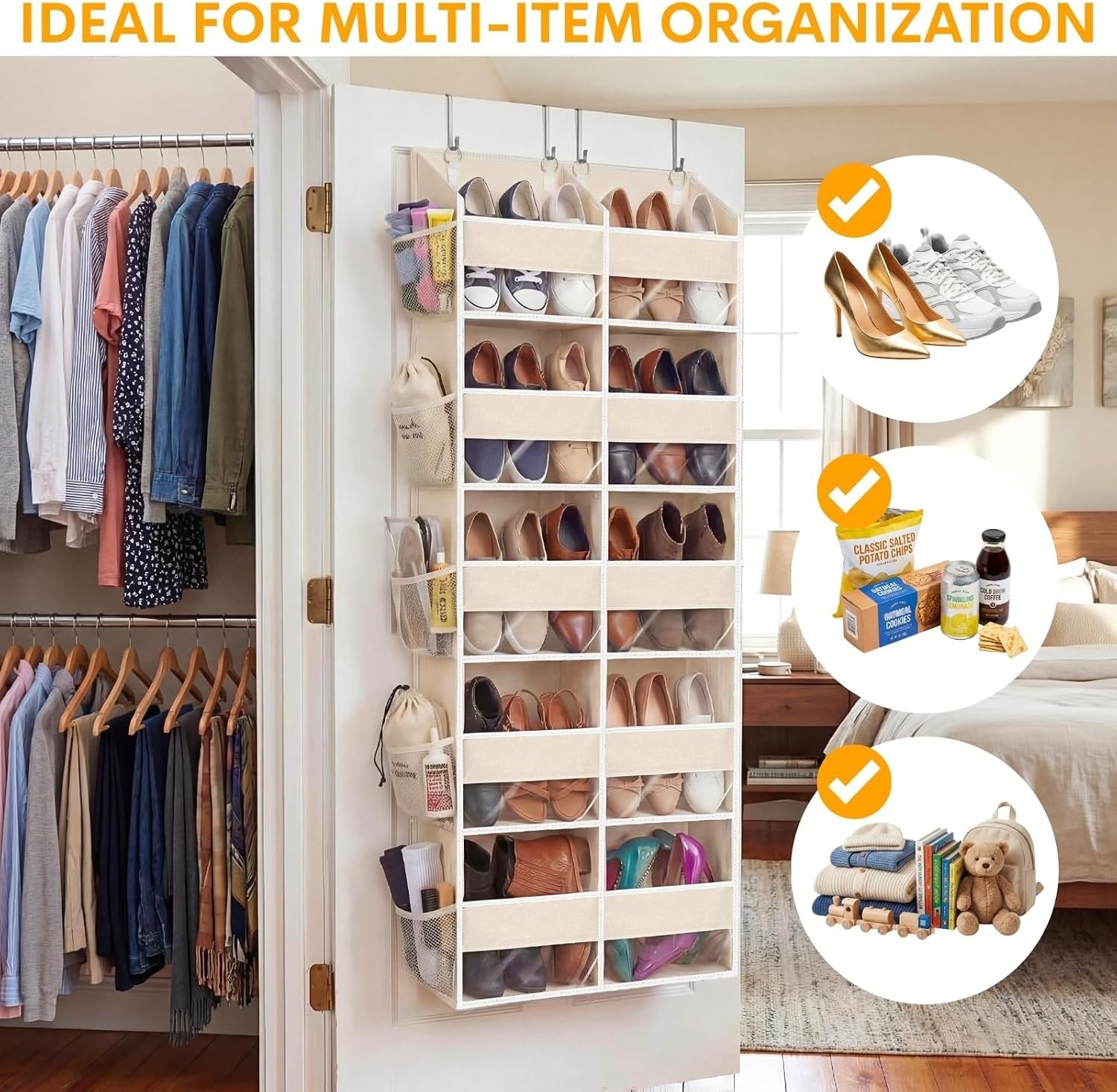 Eco-Friendly 5-Tier Hanging Storage Organizer for Baby & Home – 80 lbs Capacity