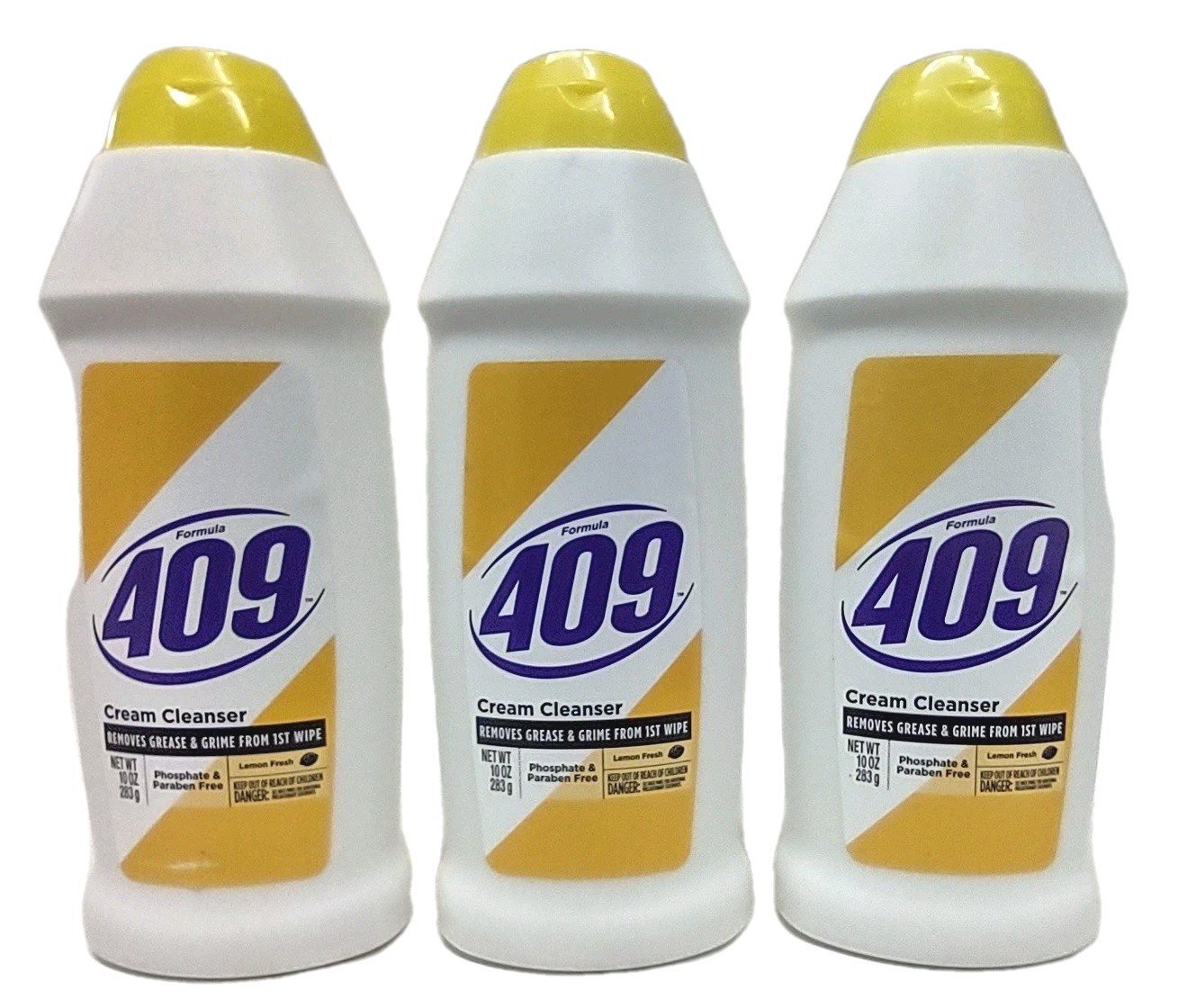 3x Formula 409 Cream Cleanser Removes Greese & Grime with LEMON FRESH 10 oz Each