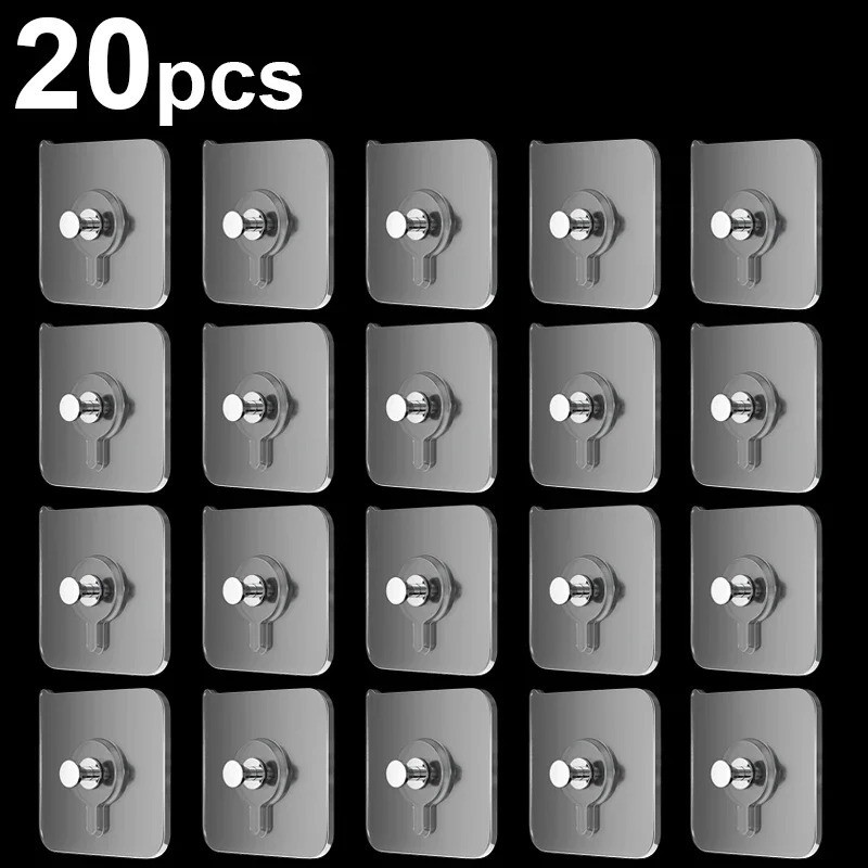 Strong Adhesive Hooks Picture Frame Holder Poster Photo Clock No Drilling Hooks