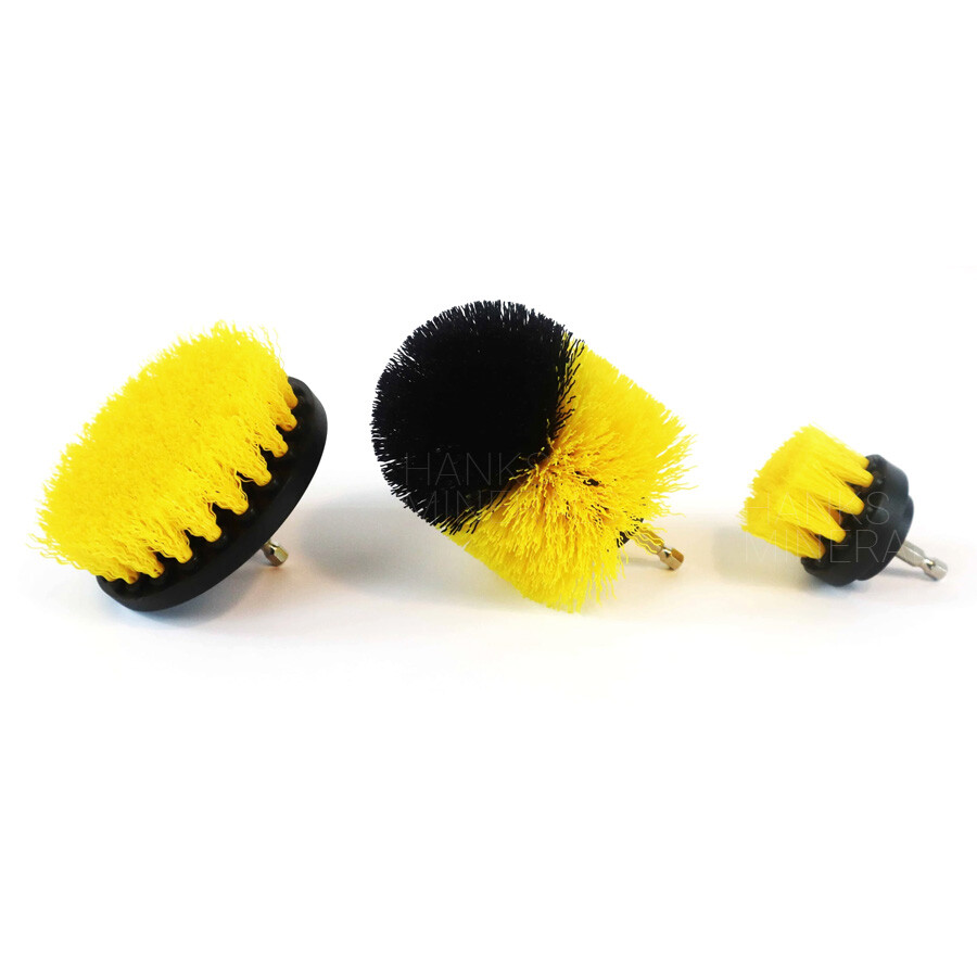 Drill Brush Set Attachment 3pcs Power Scrubber Cleaning Car Tile Grout Shower