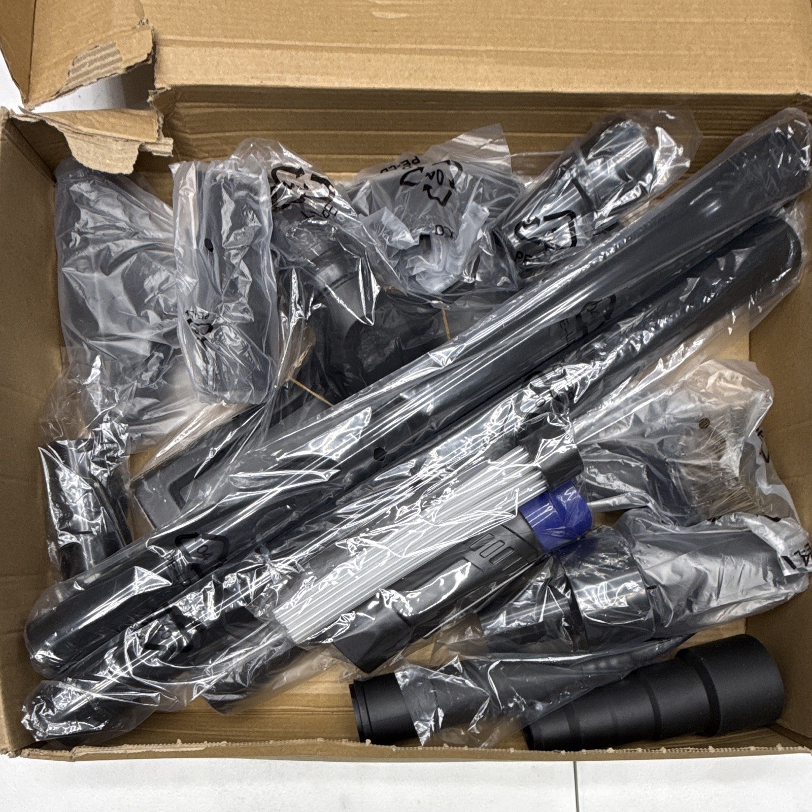 Universal Vacuum Attachment Set Black w/ Brush Nozzle Tube Adapter X004TCDHBP
