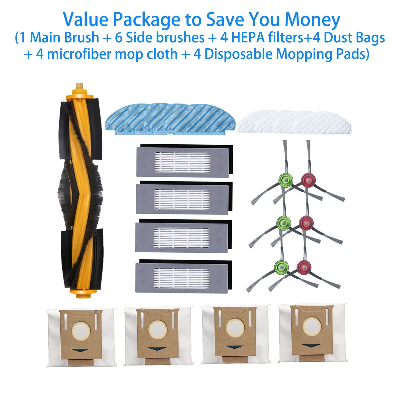 23-Pack Accessories Kit for Vac 2 Pro/Vac/Vac Max/Station Robot Vacuum