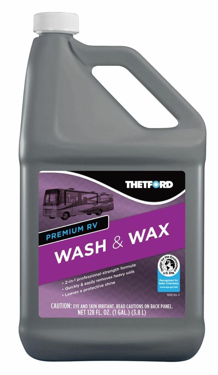Premium RV Wash and Wax 128oz 2 in 1 Cleans Protects Cars Boats RVs ATVs