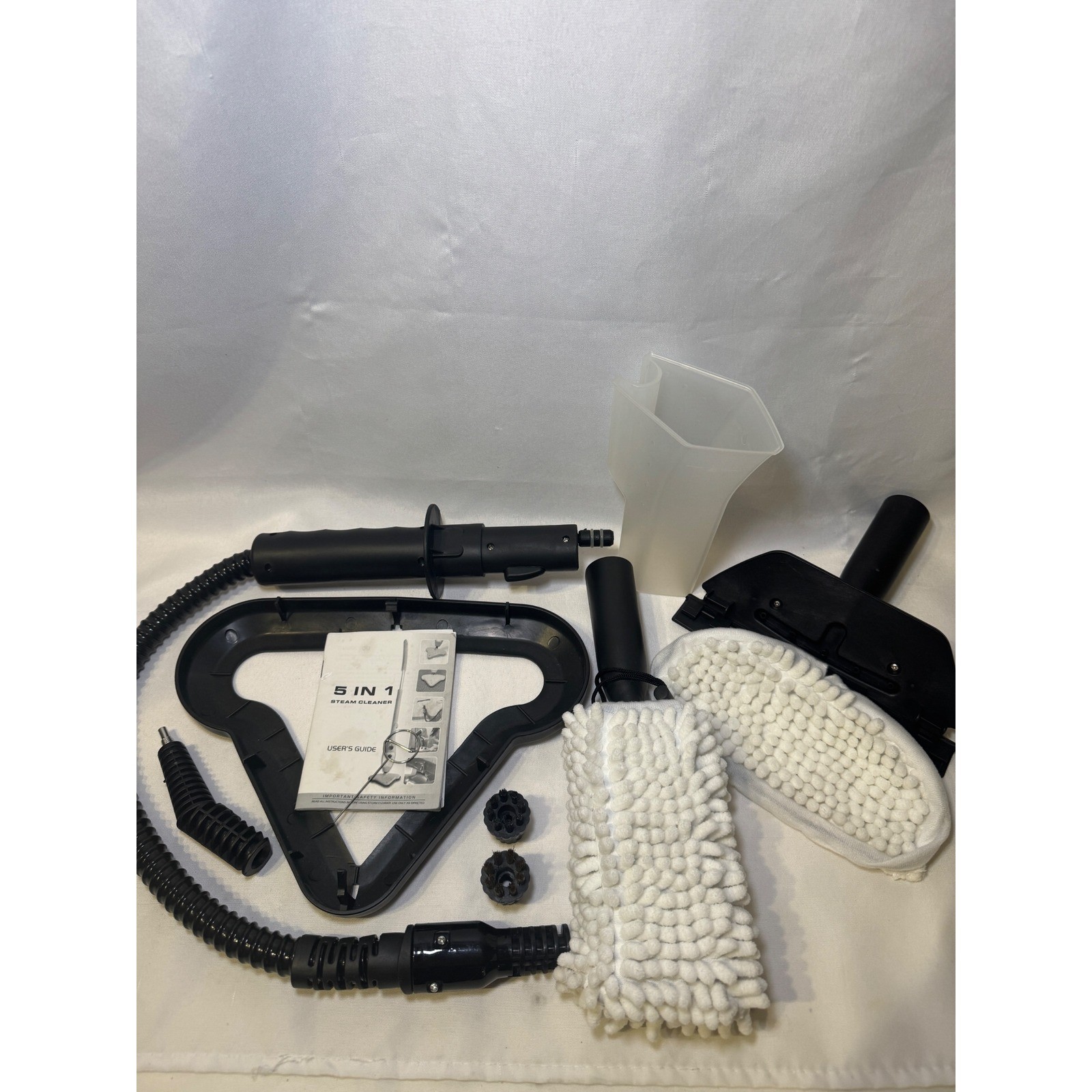 5 in 1 Steam Cleaner Attachment Set Floor Garment Grout Cleaning Tools Black