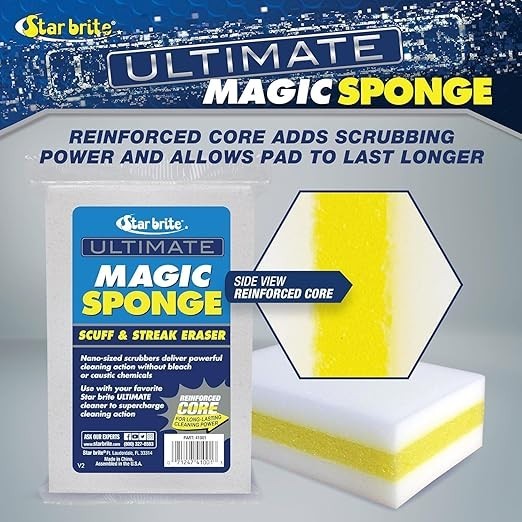 Star brite Magic Sponge 15 Pack Heavy Duty Cleaning Eraser Pads White New